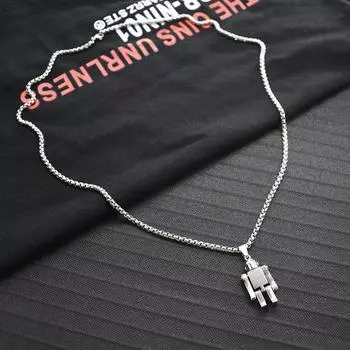 Вращающееся ожерелье-робот в стиле хип-хоп для мужчин и женщин. Длинная универсальная цепочка на ключицы. Надувная индивидуальная пара аксессуаров из титановой стали.