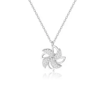 Вращающееся ожерелье в виде ветряной мельницы для женщин, японское и корейское, простое управление, цепочка на ключицу, цепочка на шею