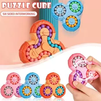 Вращающиеся бобы, игрушки для снятия стресса, игрушки для детей и взрослых A розовый