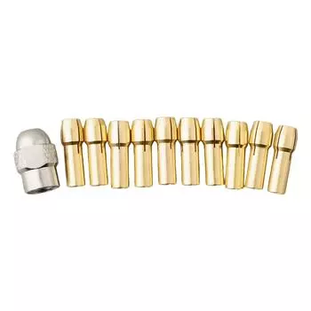 Вращающиеся инструменты Мини-дрель 11 шт./компл. Аксессуары Латунь