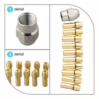 Вращающиеся инструменты Мини-дрель Инструмент 11 шт./набор цанговый патрон