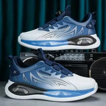 Вращающиеся кнопки модные универсальные кроссовки для бега модная спортивная обувь высококачественная повседневная обувь 39 синий