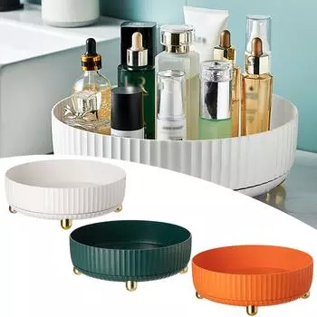 Вращающиеся полки со съемным лотком 22*7,5 см, вращающиеся на 360° белый