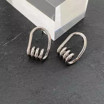 Вращающиеся серьги-иглы из серебра 925 пробы, женские индивидуальные дизайны, знаменитости из Интернета, простые маленькие серьги-гвоздики, модные универсальные серьги