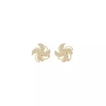 Вращающиеся серьги-мельницы для женщин, японских и корейских простых студентов хип-хопа, вращающиеся серьги, которые можно подарить своим подругам