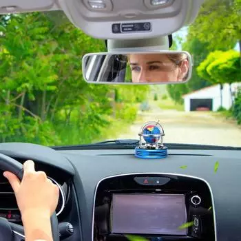 Вращающийся ароматерапевтический диффузор на солнечной энергии Ароматерапевтический диффузор на солнечной энергии Бесшумные освежители воздуха Автомобильные духи красный