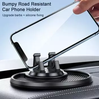 Вращающийся автомобильный держатель для телефона, универсальный, устойчивый для крепления, градус навигации, вращение на 360 градусов чёрный