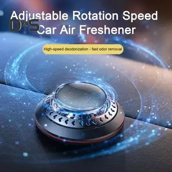 Вращающийся автомобильный освежитель воздуха на солнечной энергии в форме НЛО, авто ароматерапия, ароматизатор, оригинальный диффузор для духов, принадлежности для ароматов, декоративный интерьер чёрный