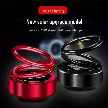 Вращающийся автомобильный парфюм на солнечной энергии: Подвесной аксессуар для ароматерапии с двойным кольцом ocean scent diffuser