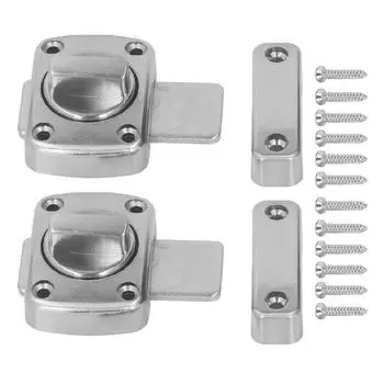 Вращающийся болт защелка винты цинковый сплав замок защелка для мебели ванная дверь серебро