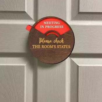 Вращающийся деревянный знак на дверь офиса «Совещание в разгаре» Знак на дверь офиса «Занято» 15cm