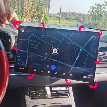 Вращающийся держатель экрана центральной консоли, прочный, удобный, сборный, многофункциональная навигация No Install Tool
