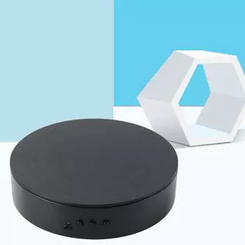 Вращающийся держатель дисплея, противоскользящий реквизит для видеосъемки, прочный и удобный электрический вращающийся поворотный стенд для дома 20cm белый