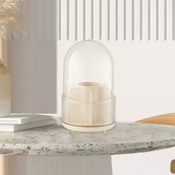 Вращающийся держатель для кистей для макияжа, настольный органайзер, горшок для ручек, несколько секций, простая полка для туалетного столика оранжевый