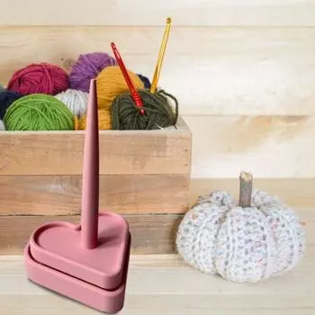 Вращающийся держатель для пряжи в форме сердца с 3D-печатью, пряжа для вязания в форме сердца