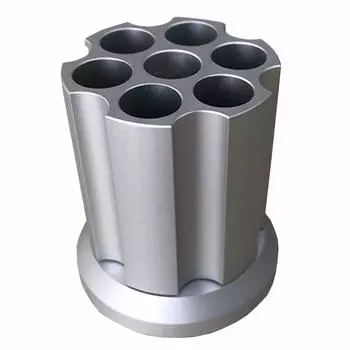 Вращающийся держатель для ручек Felimoa, держатель для ручек из алюминиевого сплава, вмещает 7 ручек, вращается на 360 градусов серебряный