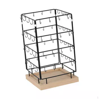 Вращающийся держатель для сережек, подставка, органайзер для украшений, декоративные ожерелья, элегантный