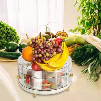 Вращающийся держатель для специй Lazy Susans, двухслойный вращающийся поднос для столешницы yellow bottom