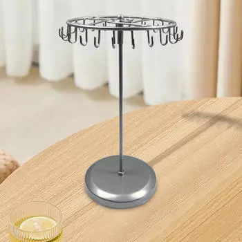 Вращающийся держатель для ювелирных изделий, подставка для ожерелий, сережек, полка для хранения, органайзер для коричневый