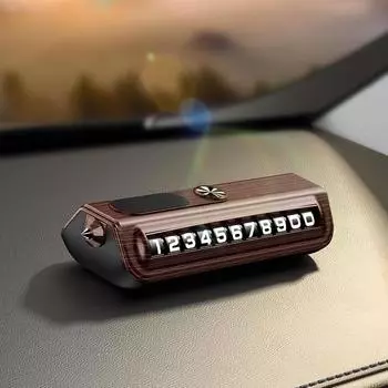 Вращающийся дисплей парковочного номера из углеродного волокна премиум-класса с аварийным стеклоразбивателем - скрытый дизайн для обеспечения конфиденциальности 1-Pack чёрный