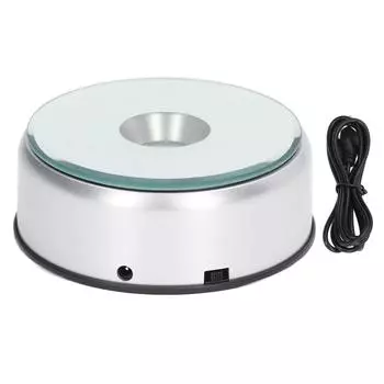 Вращающийся дисплейный стенд, вращающиеся на 360 градусов светодиодные фонари, 80 секунд на круг, зарядка через USB, светодиодная подставка для дисплея