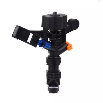 Вращающийся дождеватель для полива газона с автоматическим вращением на 360 градусов, распылительная головка с двумя отверстиями, насадка для полива сада и двора чёрный