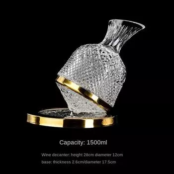 Вращающийся графин из хрусталя, креативный стакан, высококачественный диспенсер для красного вина, кувшин, банка, подарочный бар, вечерние, домашний декор, художественная стеклянная посуда