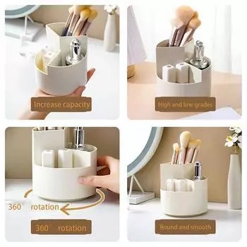 Вращающийся карандаш с белым делением и наслоением, офисный настольный многофункциональный складной канцелярский товар, инструменты для красоты зелёный