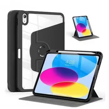 Вращающийся кожаный чехол для iPad Air 5 Air 4, чехол для iPad Mini 6, чехол для iPad Pro 11 2022 10,2, 7-го, 8-го, 9-го, 10-го поколения, противоударный чехол Mini 6 2021 небесно-голубой