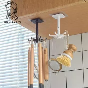 Вращающийся крючок с шестью когтями. Отличная адгезия, противоскользящая, без ударов, отличная несущая способность, вращение на 360 градусов. чёрный