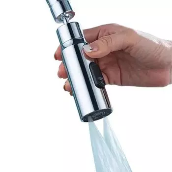 Вращающийся многофункциональный кухонный кран с брызгозащитным насадком и универсальным удлинителем Universal connector