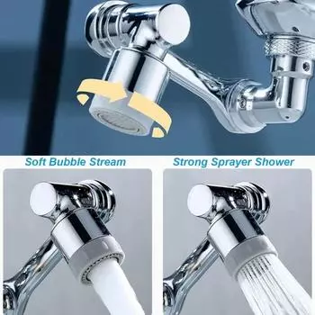 Вращающийся на 1080° удлинитель для крана, распылительная головка, насадка для водопроводного крана, металлический адаптер 22/24 мм, удлинитель для крана для умывальника, аэратор