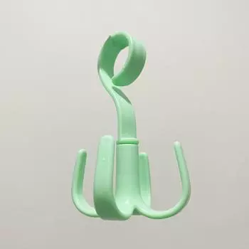 Вращающийся на 360° 4-захватный крючок, современный стиль, простая установка, настенное крепление, пластиковые крючки для халатов и полотенец, многофункциональная подвесная стойка для сумок, розовый