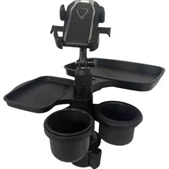 Вращающийся на 360° автомобильный поддон: Многофункциональный держатель для напитков, еды и многого другого 2nd generation, plus a cup holder