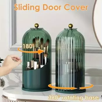 Вращающийся на 360° держатель для кистей для макияжа, настольный органайзер для косметики, контейнер для хранения косметики, держатель для помады, карандаша для бровей, контейнер для ювелирных изделий