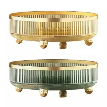 Вращающийся на 360° держатель для ухода за кожей, легкий роскошный органайзер для макияжа, универсальный компактный поднос для туалетного столика, стирального стола шампанского