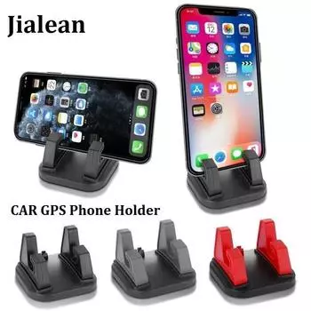 Вращающийся на 360 градусов автомобильный держатель для телефона, силиконовый кронштейн для приборной панели, подставка для телефона, автомобильная приборная панель, GPS, устойчивая поддержка телефона серый