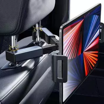 Вращающийся на 360 градусов автомобильный держатель для планшета, подголовник заднего сиденья автомобиля, держатель для мобильного телефона, подставка для планшета на задние сиденья, салон автомобиля чёрный