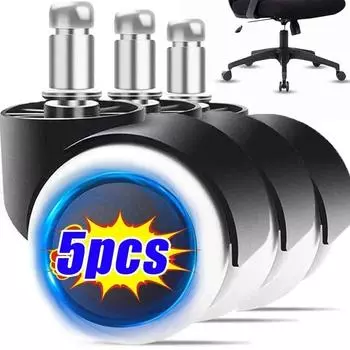 Вращающийся на 360 градусов безопасный роликовый офисный стул универсальные мебельные ролики колеса 2-дюймовый поворотный роликовый ролик резиновое колесо фурнитура 1PC