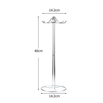 Вращающийся на 360 градусов держатель для кухонных принадлежностей из нержавеющей стали, подставка для кухонных принадлежностей с 6 крючками и поддоном для слива