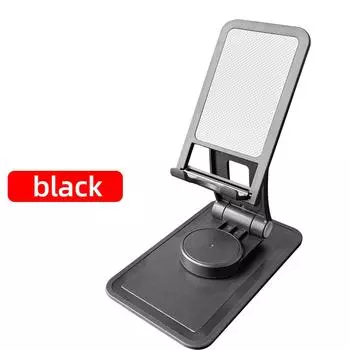 Вращающийся на 360 градусов держатель для планшета и мобильного телефона, складная выдвижная подставка, многофункциональная настольная подставка для телефона и планшета AVE чёрный