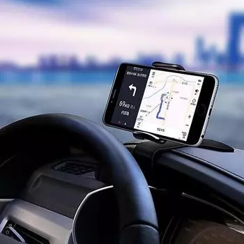 Вращающийся на 360 градусов держатель для телефона на приборной панели автомобиля, подставка для iPhone 15 14 13 Pro Max Samsung S24 S23 Xiaomi Redmi Note 12 11 10 Oppo Moto, кронштейн для мобильного телефона чёрный