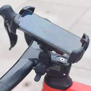 Вращающийся на 360 градусов держатель для телефона на электрический велосипед для езды на горном велосипеде, подставка для мотоцикла, нескользящий держатель для велосипеда чёрный