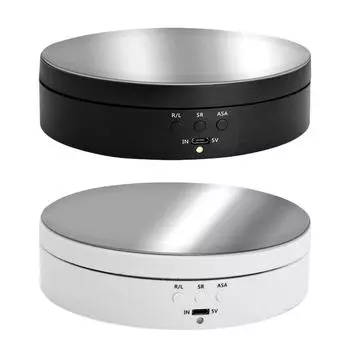 Вращающийся на 360 градусов дисплейный стенд с 3 регулируемыми скоростями поворотный стол для фотографий электрический вращающийся поворотный стол для фототоваров белый