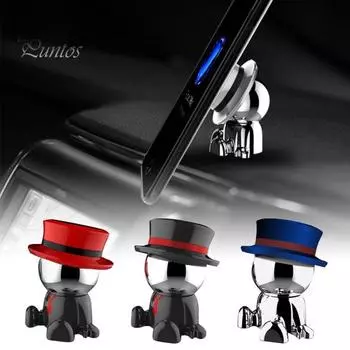 Вращающийся на 360 градусов клейкий магнитный автомобильный держатель для телефона, подставка для приборной панели, колыбель синий