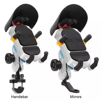 - Вращающийся на 360 градусов кронштейн для телефона с навигацией, поддержка телефона на мотоцикле Telescopi Rearview mirror