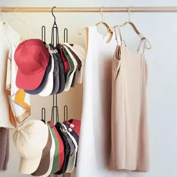 Вращающийся на 360 градусов крючок для шляпы, стойка-органайзер, нержавеющая, коррозионностойкая, прочная несущая нагрузка, органайзер для бейсбольных кепок, вешалка для шляп чёрный