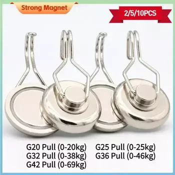 Вращающийся на 360 градусов магнитный крючок, мощные магнитные крючки, самоклеящаяся вешалка для ключей без проколов, настенный магнитный держатель для ключей 2pcs