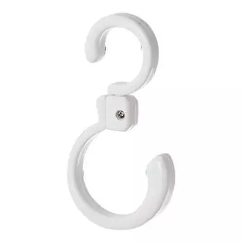 Вращающийся на 360 градусов многофункциональный крючок грузоподъемностью 1 кг, компактный дизайн, портативная дорожная вешалка для одежды, складной крючок белый