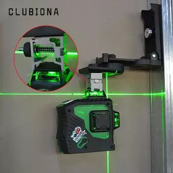 Вращающийся на 360 градусов нивелирующий кронштейн 1/4-5/8 дюймов, сверхпрочный железный магнитный адсорбционный кронштейн, L-образный кронштейн для лазерного измерителя уровня и штатива для лазерного уровня чёрный